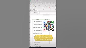 How to generate QR codes in Excel #excel #shorts
