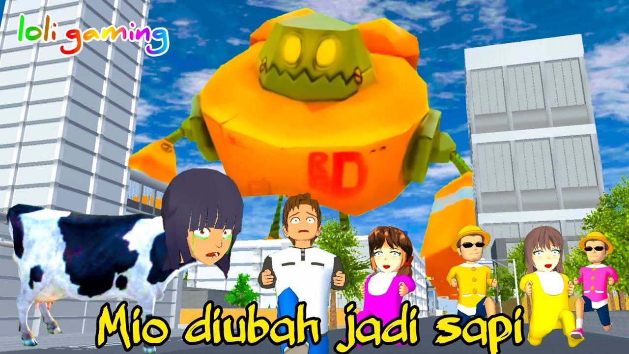Mio diubah menjadi sapi oleh Robot jahat😱😱😱