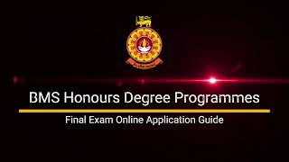 Final Exam Online Application Guide - BMS Degree Programmes