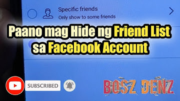 Paano mag Hide ng Friend List sa Facebook Account "Tips and Tutorial"