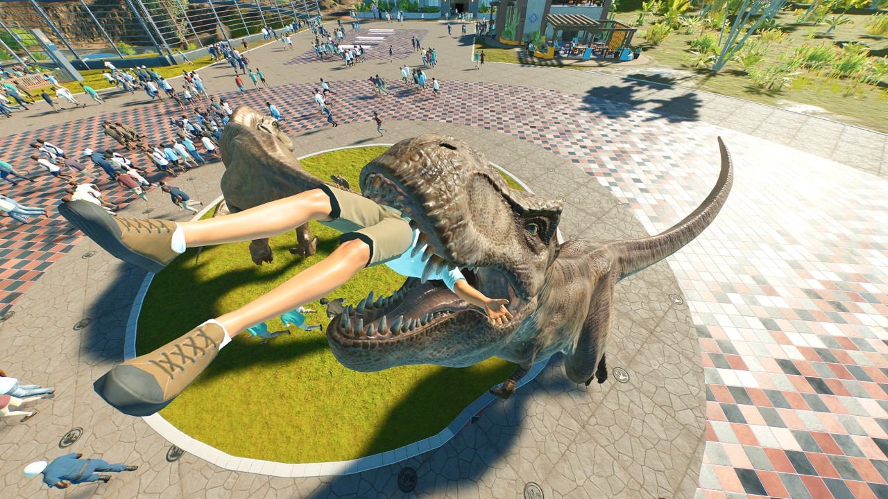 공원에 대형 육식공룡을 풀어놓으면 생기는 일2