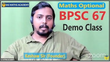BPSC Mathematics Optional ( Demo Class) | 23 Oct 2021 | By : Keshaw Sir