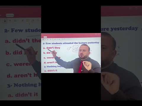 استخدام Few في ال السؤال المذيل Question Tag