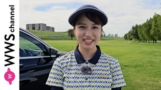 グラビアアイドル・花巻杏奈、太ももチラリのキュートなミニスカゴルフウェアで登場＜Platinum Golf＞