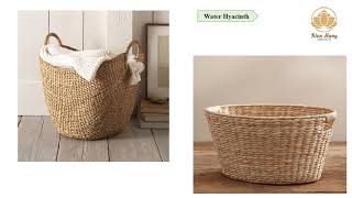 Wicker Storage Rattan Basket Trash Bin With Lid #Rattantrashbin #Rattanlaundrybasket