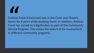 Andrew Frank Cincinnati - Sophomore In Mechanical Engineering At Ohio State University