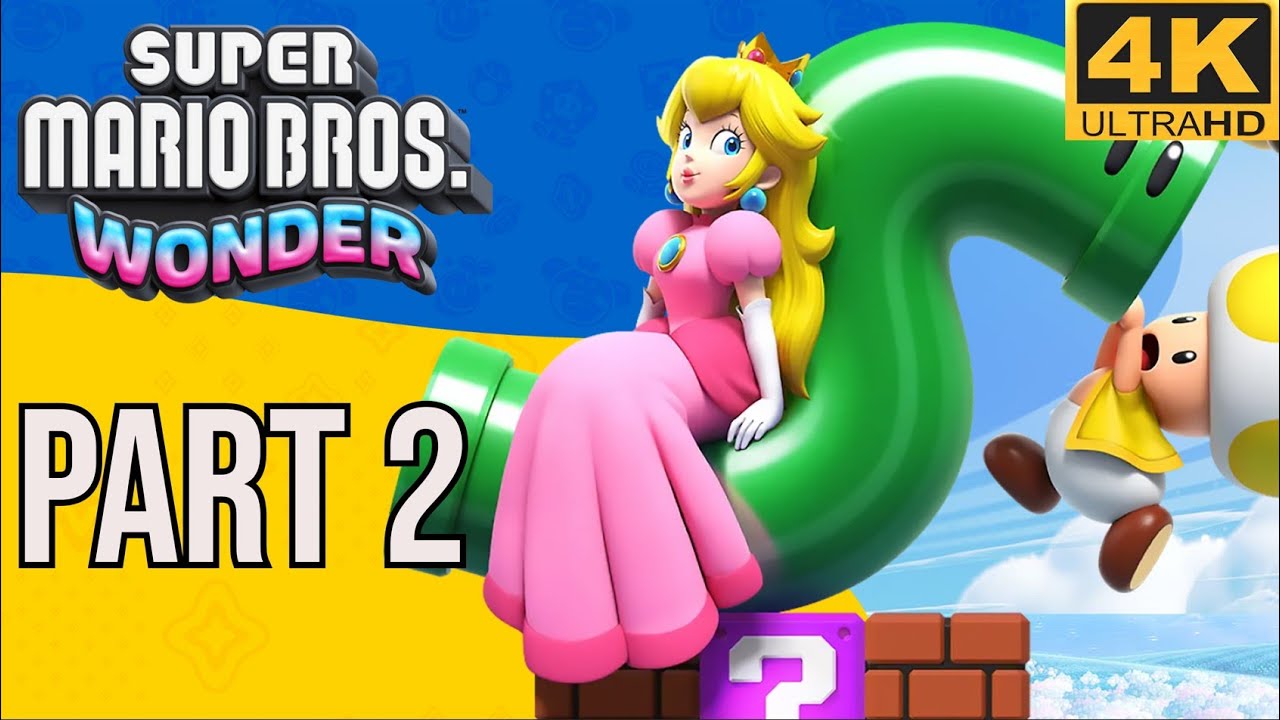 Super Mario Bros. Wonder - Part 2 Gameplay Walkthrough  - Fluff-Puff Peaks 100%