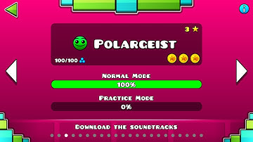 [Geometry Dash] Level 3 : Polargeist 100% Complete (All Coins) [4K]