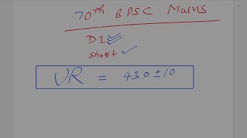 70th BPSC Mains Cut off.     Interview Call 