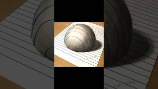 Drawing 3D Half Sphere on Line Paper
