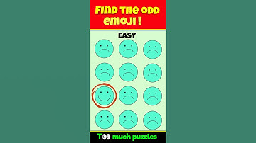 find the odd emoji out ! 😜😜 eye test game #shorts #riddles #paheli