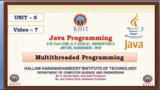 JAVA UNIT 5 THREADS 7