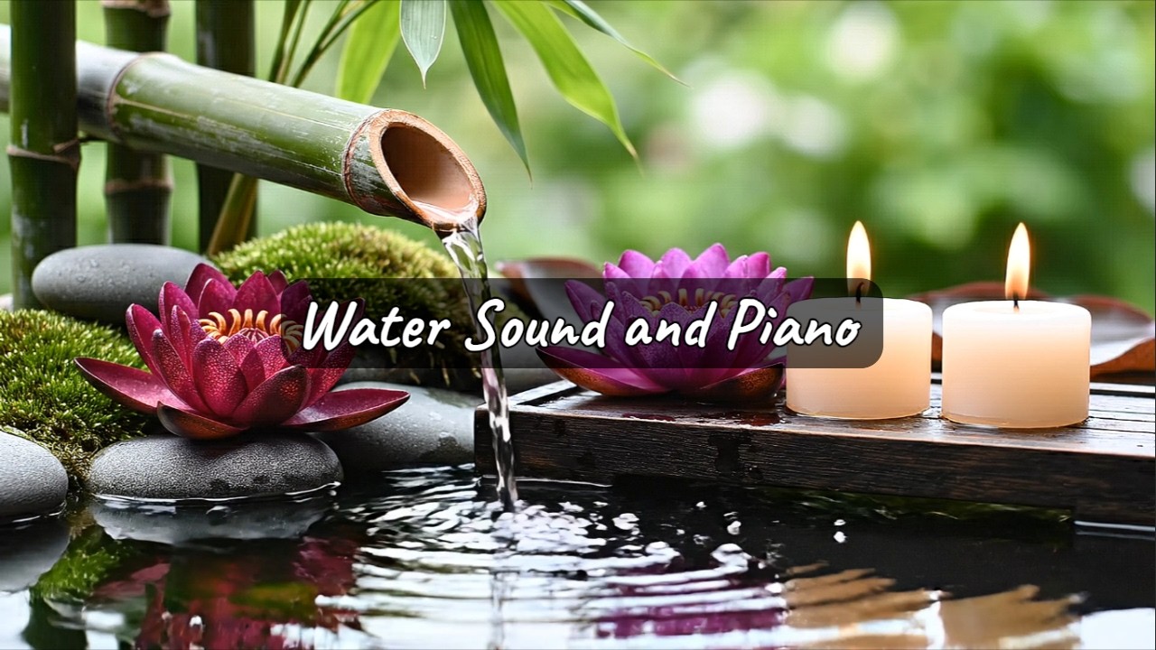 Water and Piano Sounds for Relaxation, Meditation, Stress Relief and Sleep
