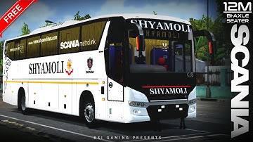 Brand New Scania Metrolink 12m Biaxle Seater bus mod for bussid | bussid free mod | download now