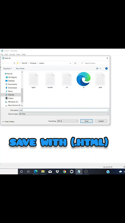 HOW TO SAVE AND RUN HTML IN NOTEPAD-2022  #shorts  #html  #htmlnotepad #html5 #htmltutorial