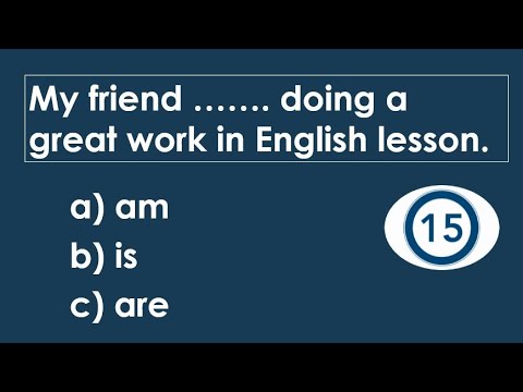 İngilizce 'am is are' Konu Testi. Verb To Be Alıştırmaları