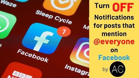 How to turn OFF Notification for posts that mention 