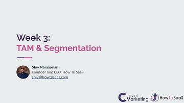 C-Level Marketing Module 3: TAM & Segmentation