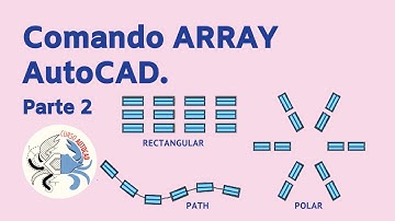 Comando array autocad Parte 2 Polar array