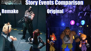 Final Fantasy VII Remake vs Original Story Events Comparison - FF7 Remake Demo Gameplay