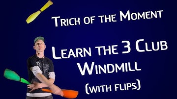 Learn 3-Club Wall Plane Windmill - Club Class Spintegration - Juggling Tutorial