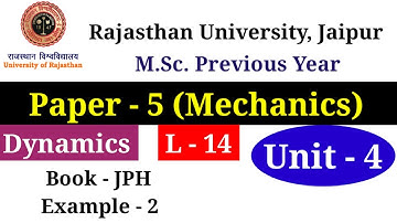Example 2 from JPH book || Equation of continuity with angular velocity || Msc previous year mechani