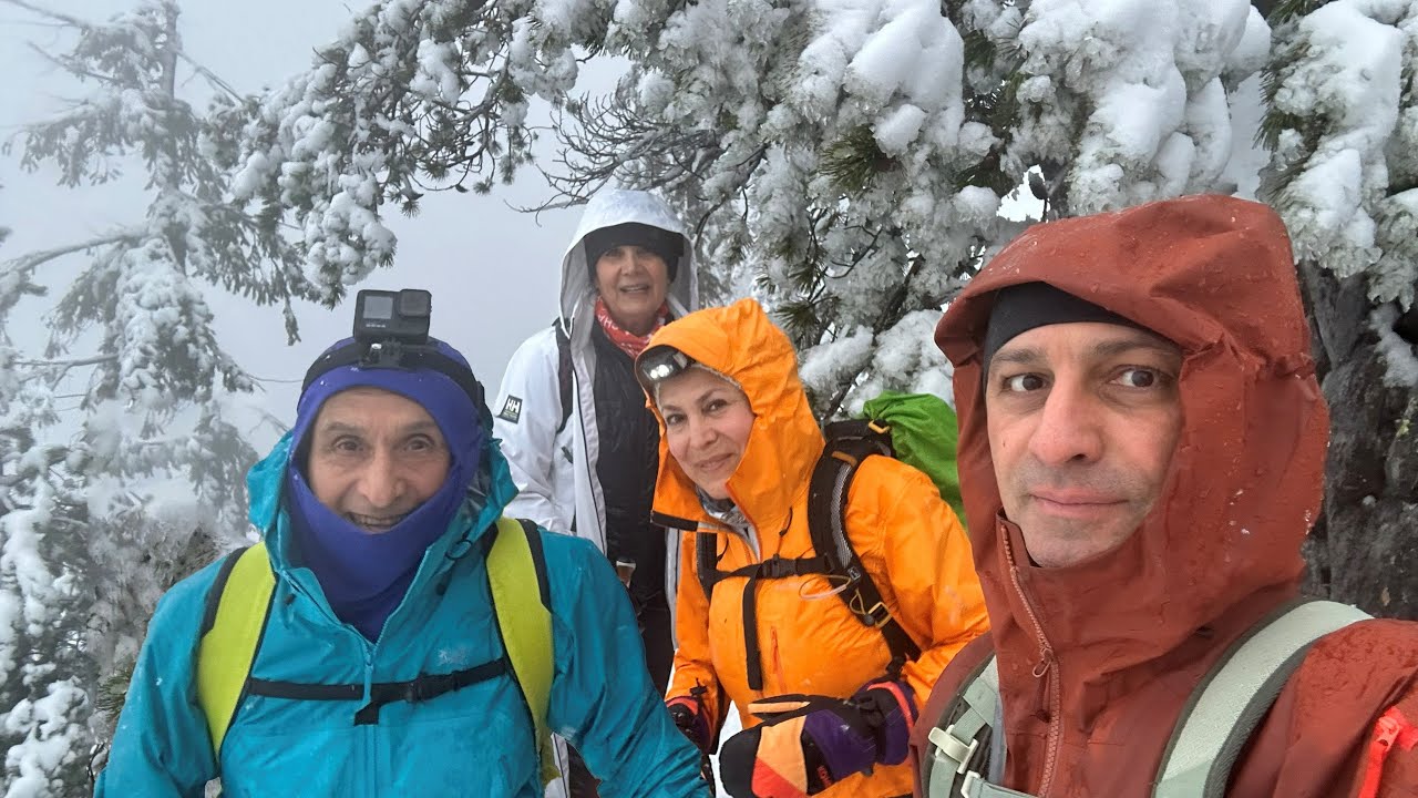 Climbing the Crux of Flint & Feather in Winter Condition