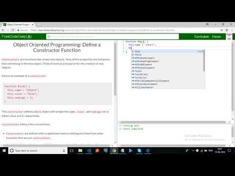Define a Constructor Function