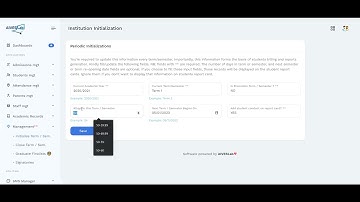 11  App  - Setup academic calendar