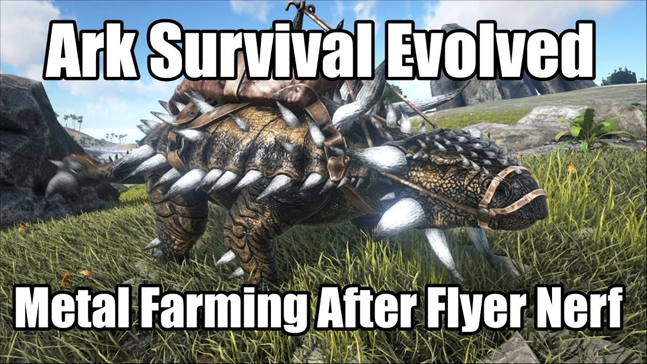 ark survival evolved how to farm metal after flyer nerf youtube ark survival evolved flyer nerf