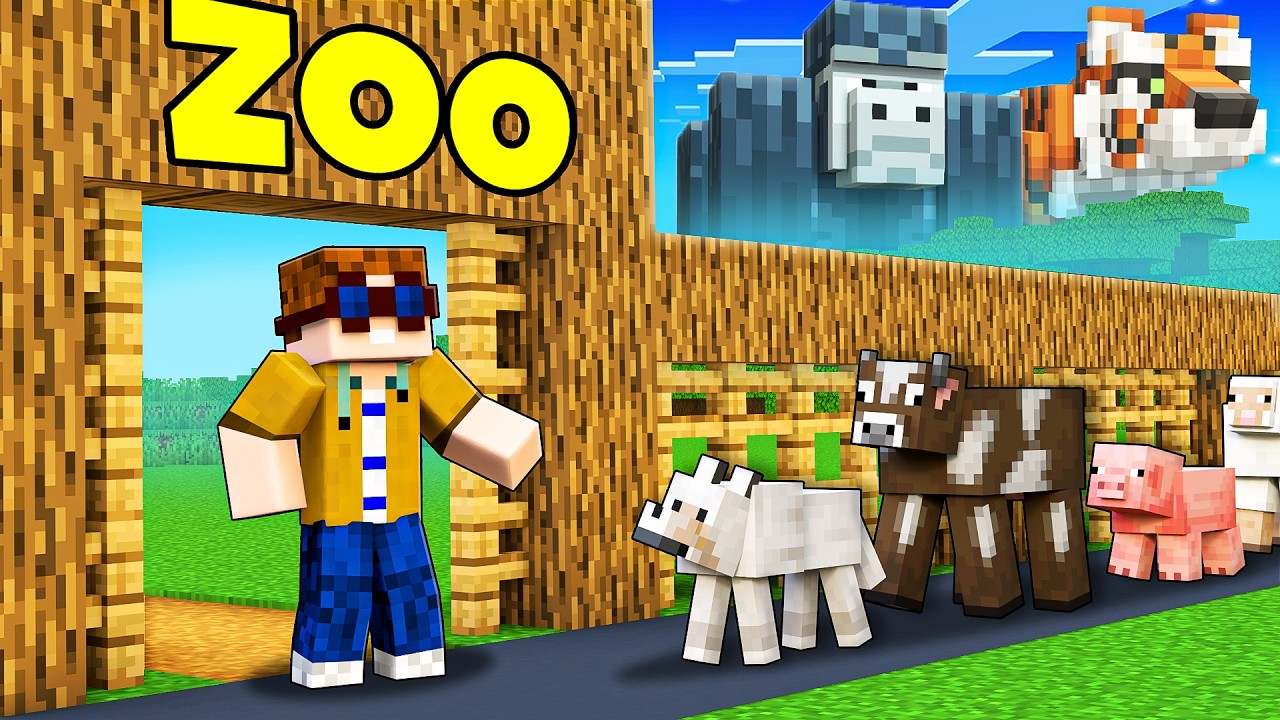 Ich BAUE EINEN ZOO für ALLE MOBS in Minecraft!