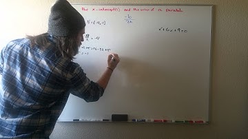 Finding the x intercepts and vertex of a parabola