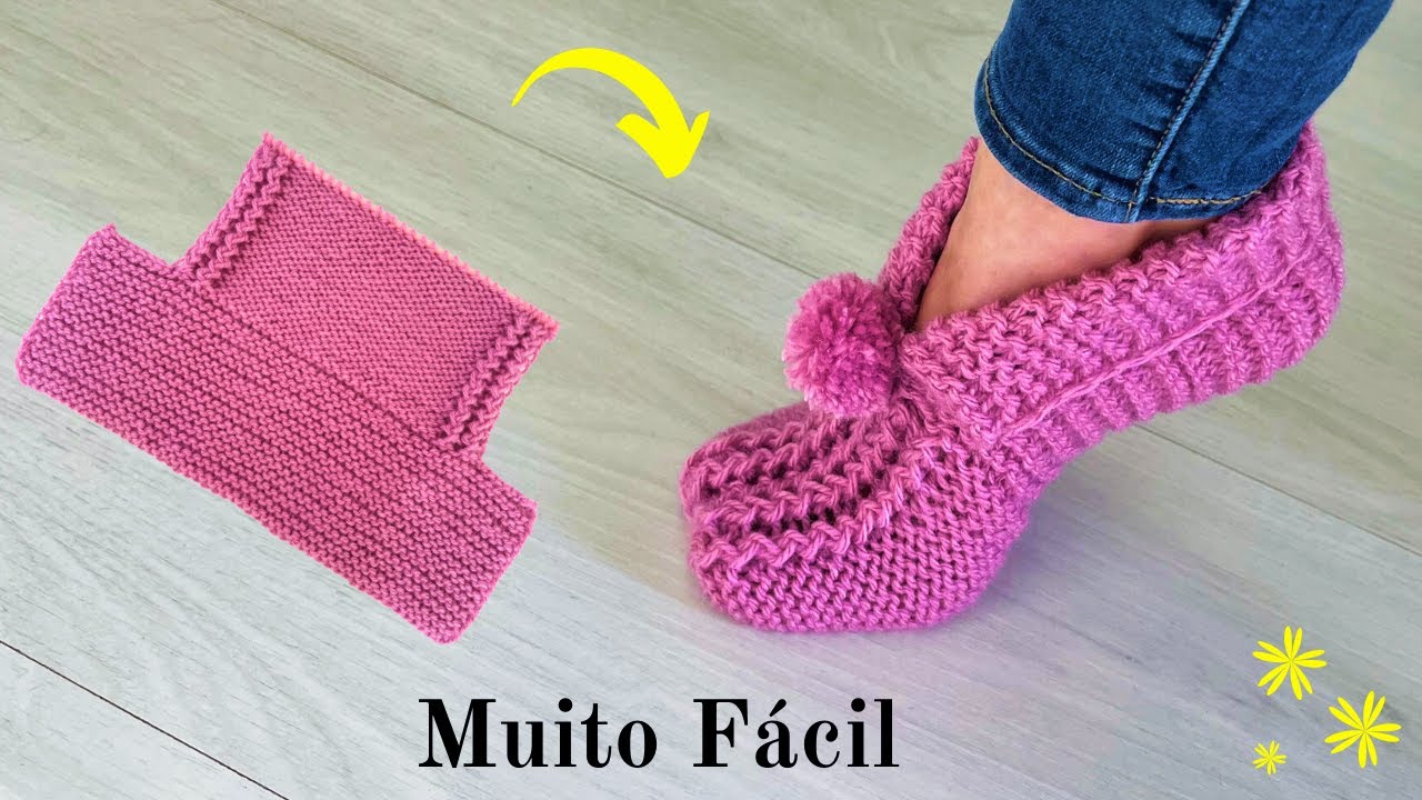 ОЧЕНЬ ЛЕГКО ВЯЗАТЬ ТАПОЧКИ