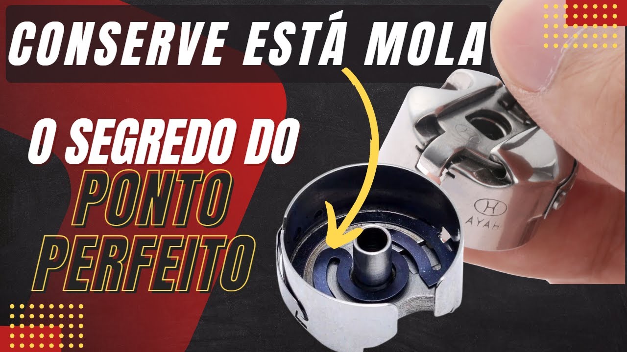 Regulagem completa do ponto da máquina de costura reta industrial.