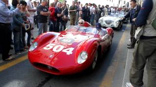 Mille miglia 2012 in Brescia, great sound of the Maserati 200SI