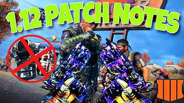 BLACK OPS 4 FULL 1.12 PATCH NOTES! ARMOR TUNING, CONCUSSION NERF & CAMO PROGRESSION + MORE