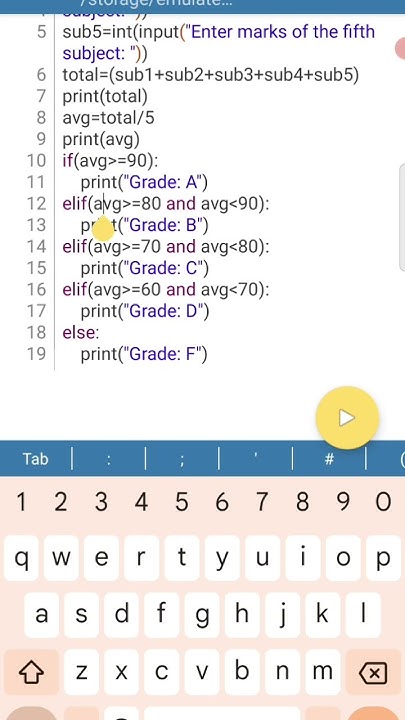 Find out the grade of marks in #python #pythontutorial # ...