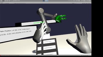UR5/Robotiq Gripper Control by Hand Gesture/Position in Virtual Reality