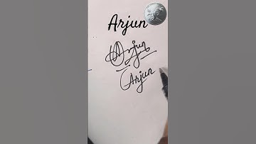 Arjun name Signature Style//Best Signature idea #Viralshorts