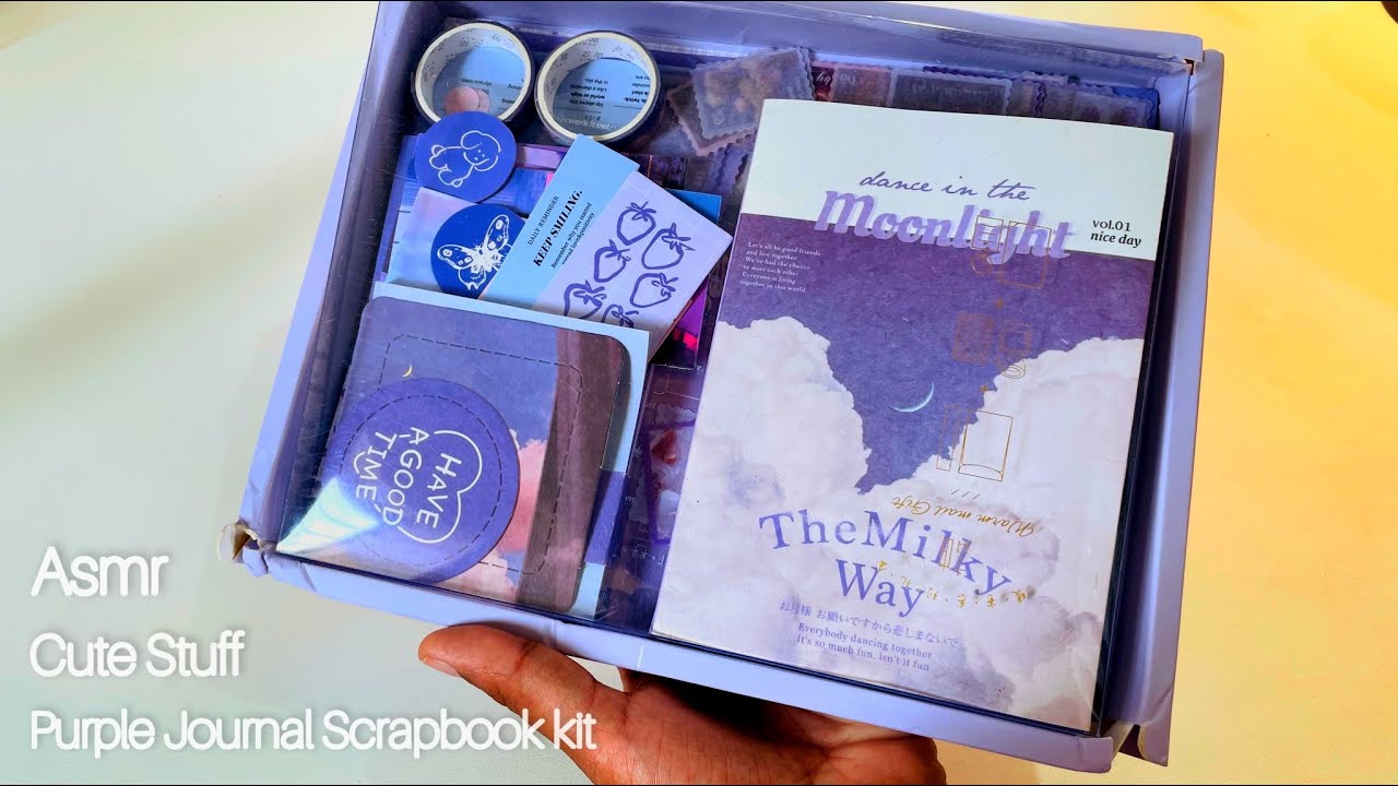 Asmr Unboxing || Scrapbook, Journaling Kit Unboxing Asmr || Asmr Journal || 