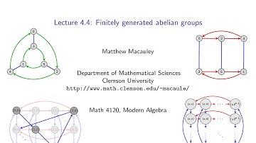 Visual Group Theory, Lecture 4.4: Finitely generated abelian groups