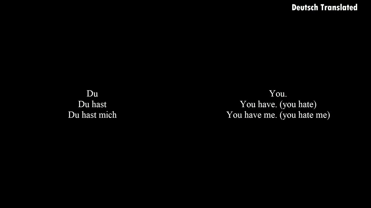 Rammstein Du Hast Official Video Lyrics Deutsch English Songtext Youtube