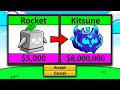 Trading from rocket to kitsune in 24 hours blox fruits