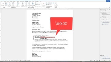 how to  fix the issue where the values in your mail merge show more than two decimal places