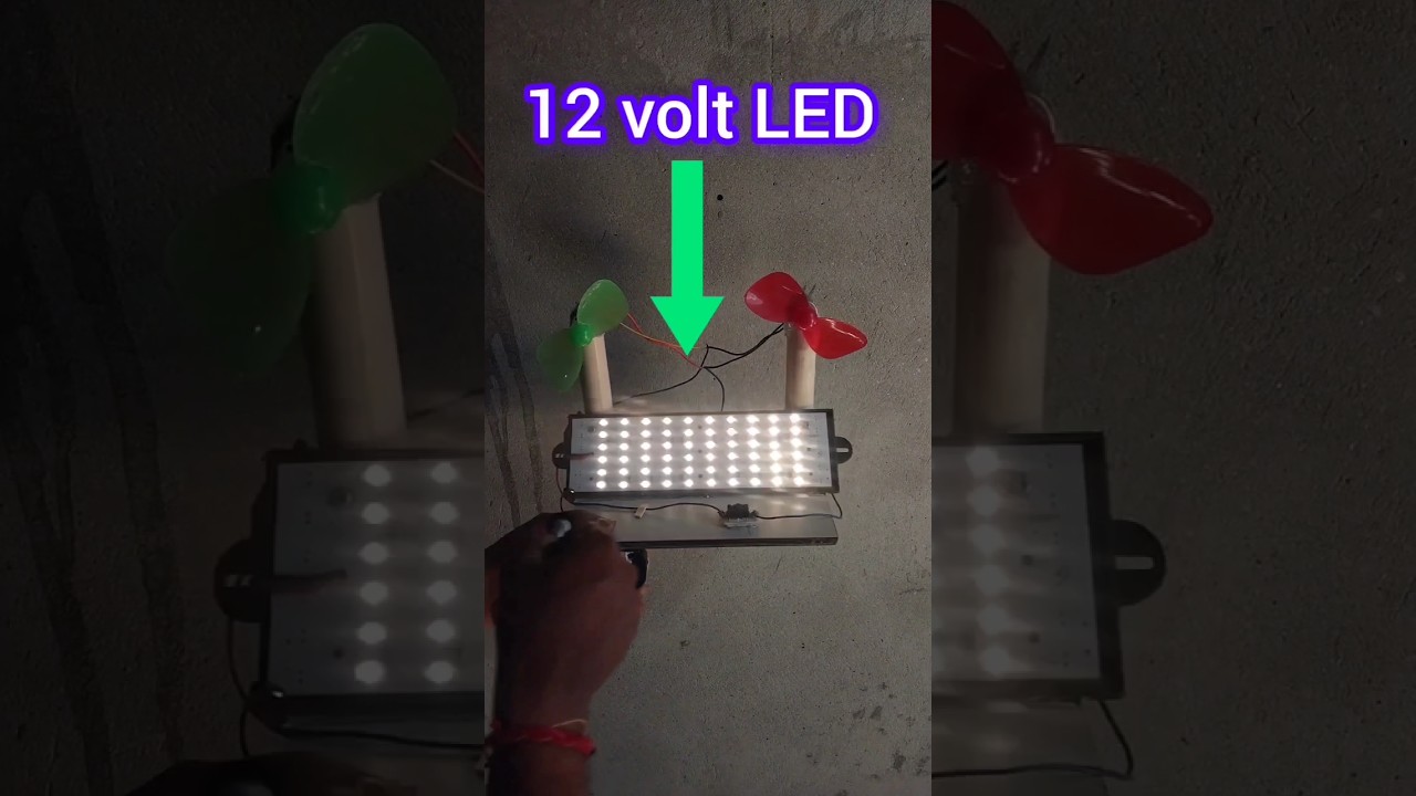 how to 12 volt LED light free energy generate#generator motor#fan#Shorts