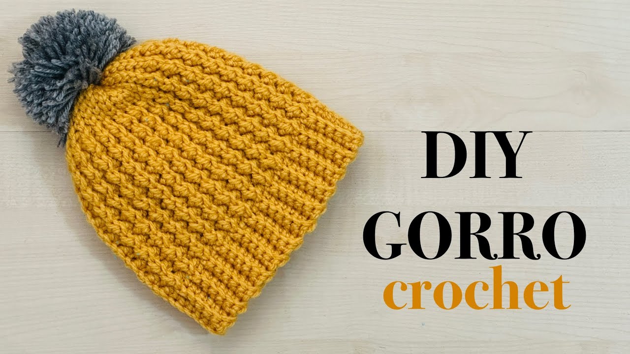 Gorro de Lana tejido a Crochet Tutorial paso a paso - YouTube