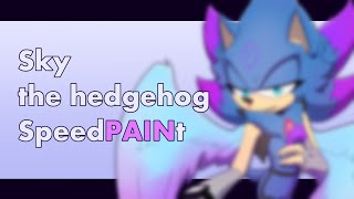 Commission art [SpeedPAINt] Sky the Hedgehog