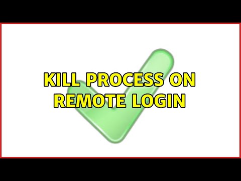 Kill process on remote login