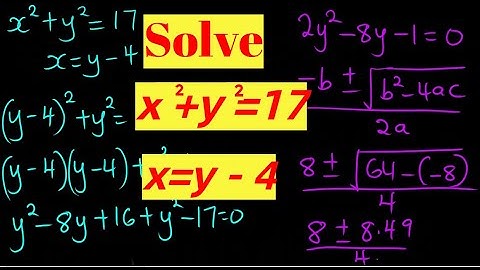 IGCSE Maths-Quadratic Simultaneous Equations