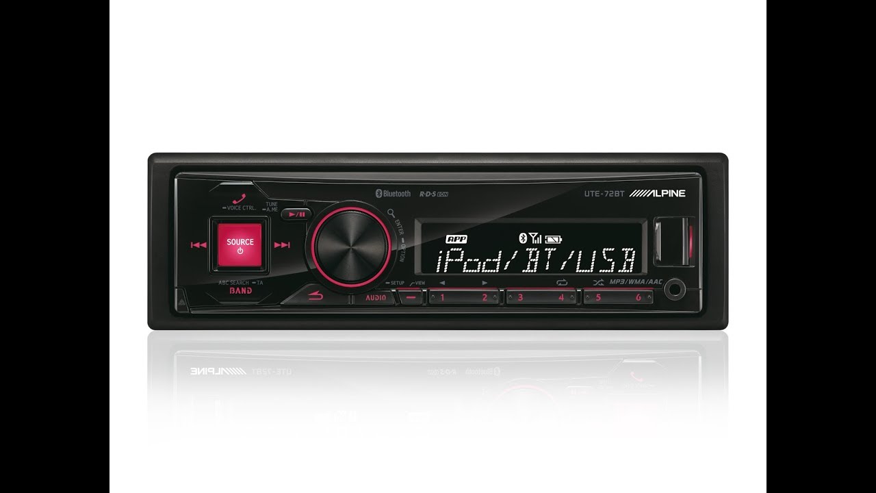 Alpine UTE-72bt и его звуковые настройки - YouTube